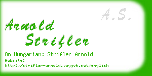 arnold strifler business card